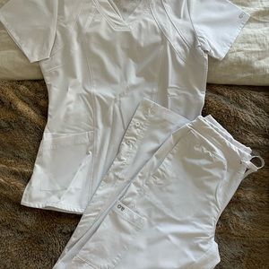 White scrub sets